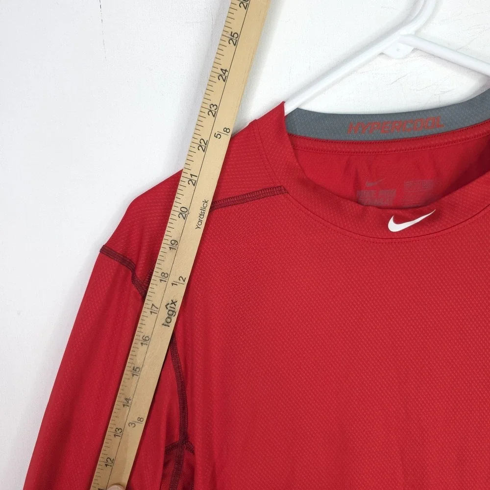 Nike Pro Combat‎ Hypercool Shirt Mens Large Red Dri Fit Fit Baseball 659873-657